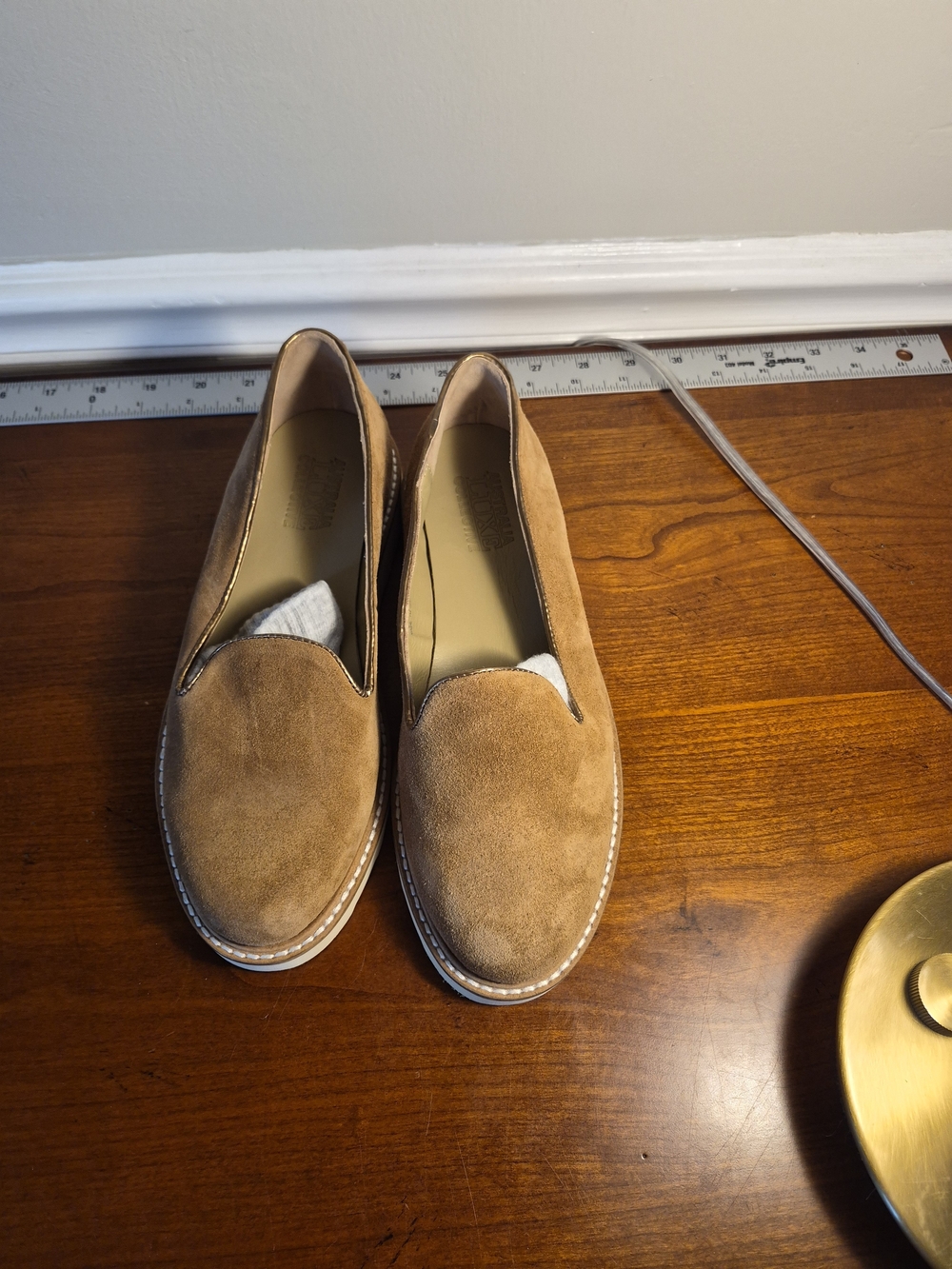 Australia Luxe Collective Suede Slip-On Loafers in Tan Size 6